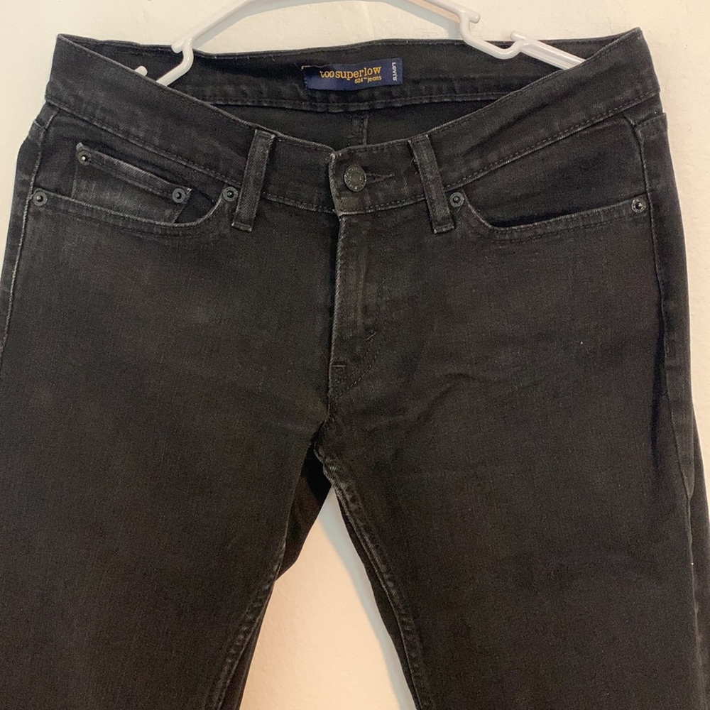 Levi’s 524 Too Superlow Skinny Black Jeans Size 7 Long 7L